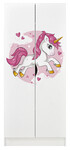 Armoire blanche deux portes Roma Lovely Licorne