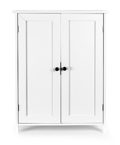 Armoire Universelle Blanche MEGHAN avec Poignées Noires