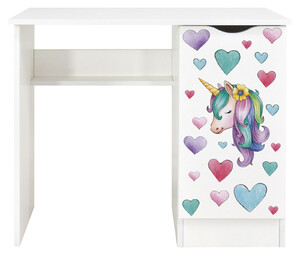 Bureau blanc avec étagère ROMA Licorne