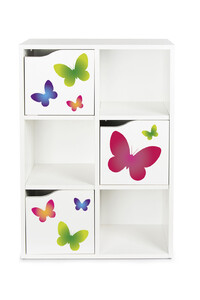 Étagère Kubico Slim Papillons – Étagère Colorée pour Enfants 