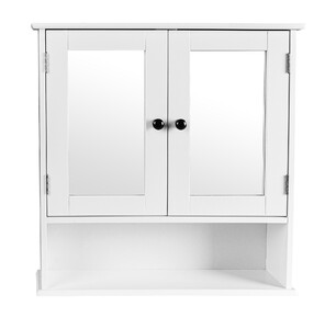 Armoire universelle blanche MEGHAN avec miroir